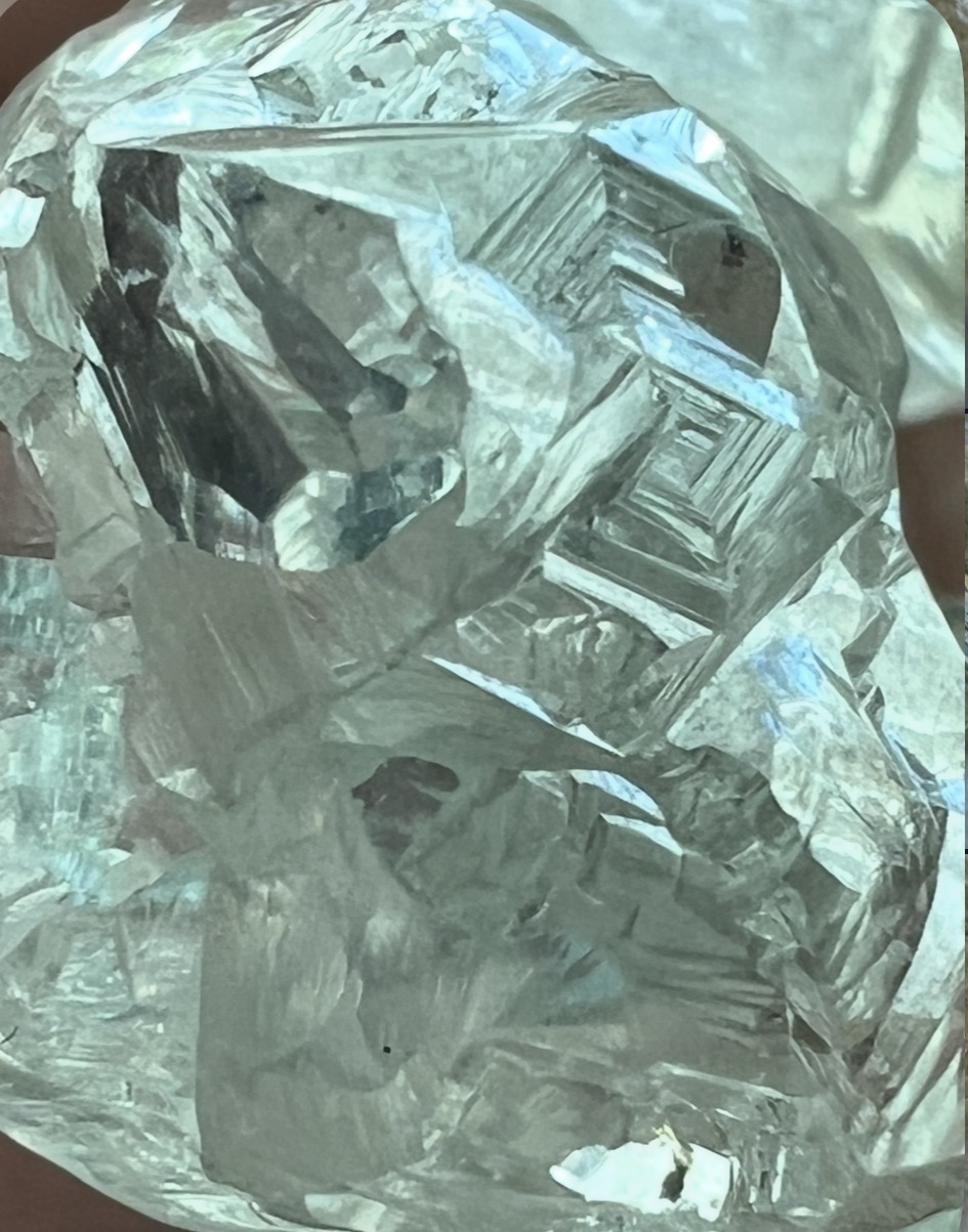 Angular and Stepped Features in a Crystalline Specimen